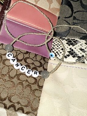 🌊Cancer♋️ set of 3 -zodiac bracelet- plain silver - evil eye protection bracelet